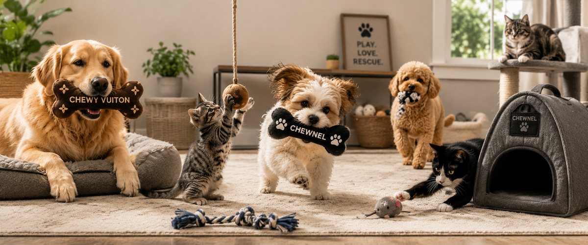 Designer Parody Dog Toys: The Polished Playtime Guide - Bellhaven & Co.