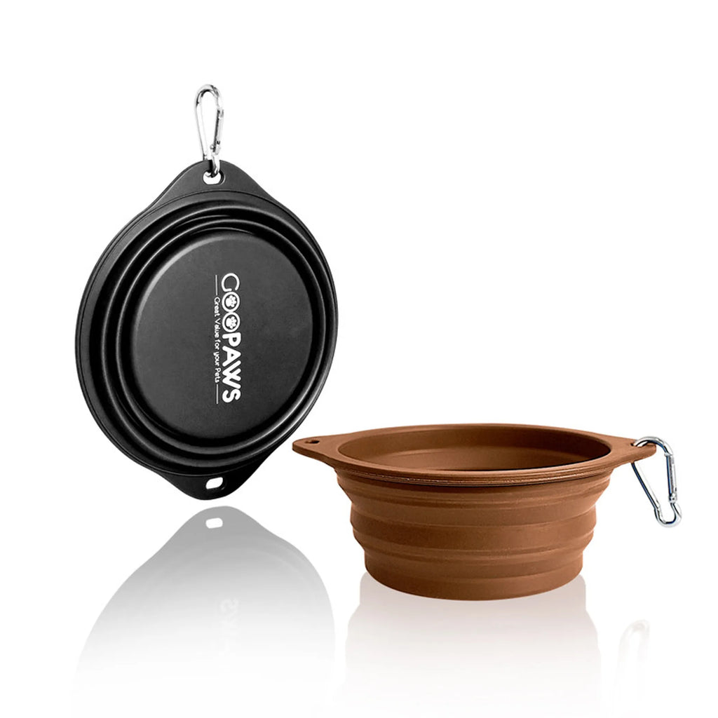 GOOPAWS Silicone Non-Skid Travel Cat & Dog Bowl Mulitple Colors - Bellhaven & Co.