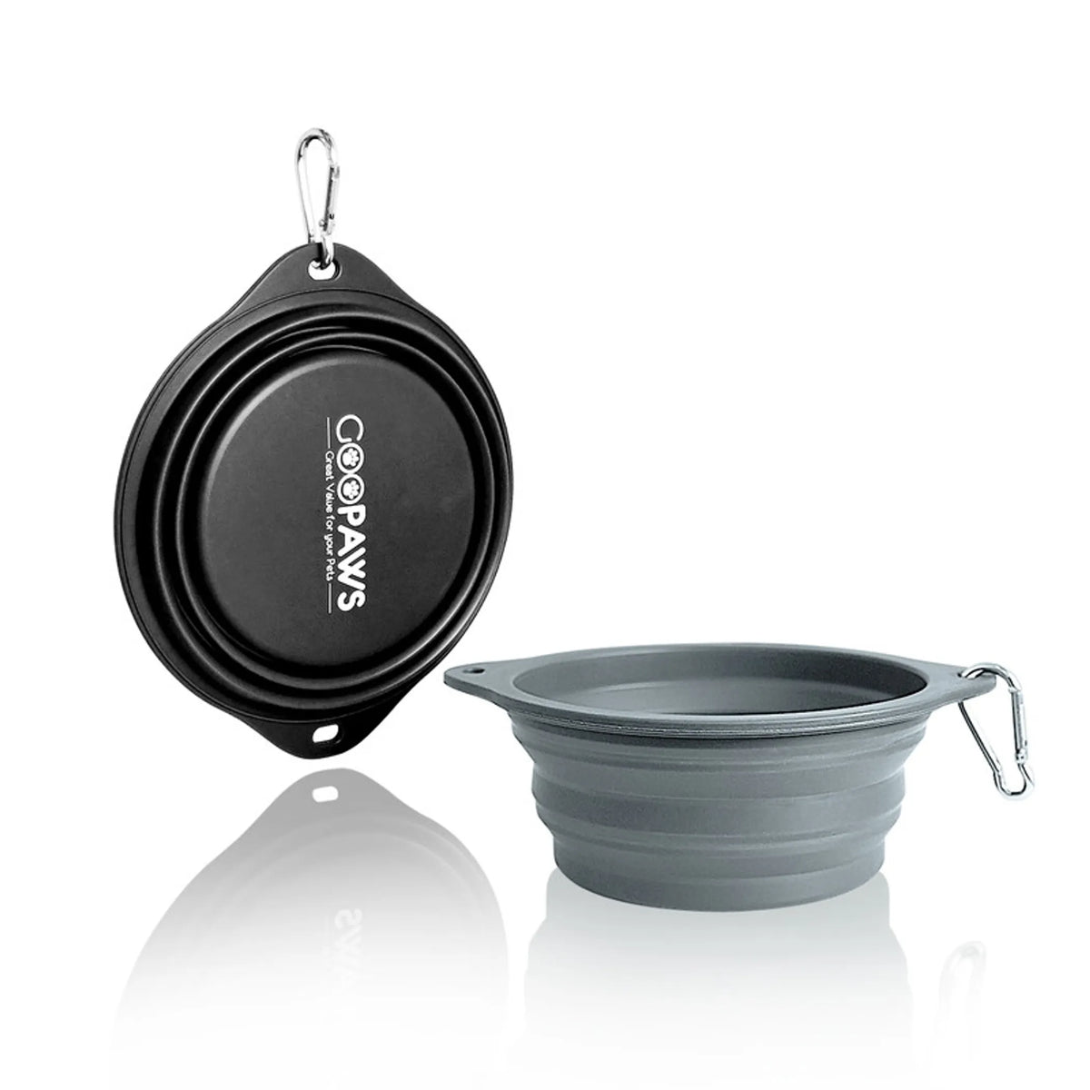 GOOPAWS Silicone Non-Skid Travel Cat & Dog Bowl Mulitple Colors - Bellhaven & Co.