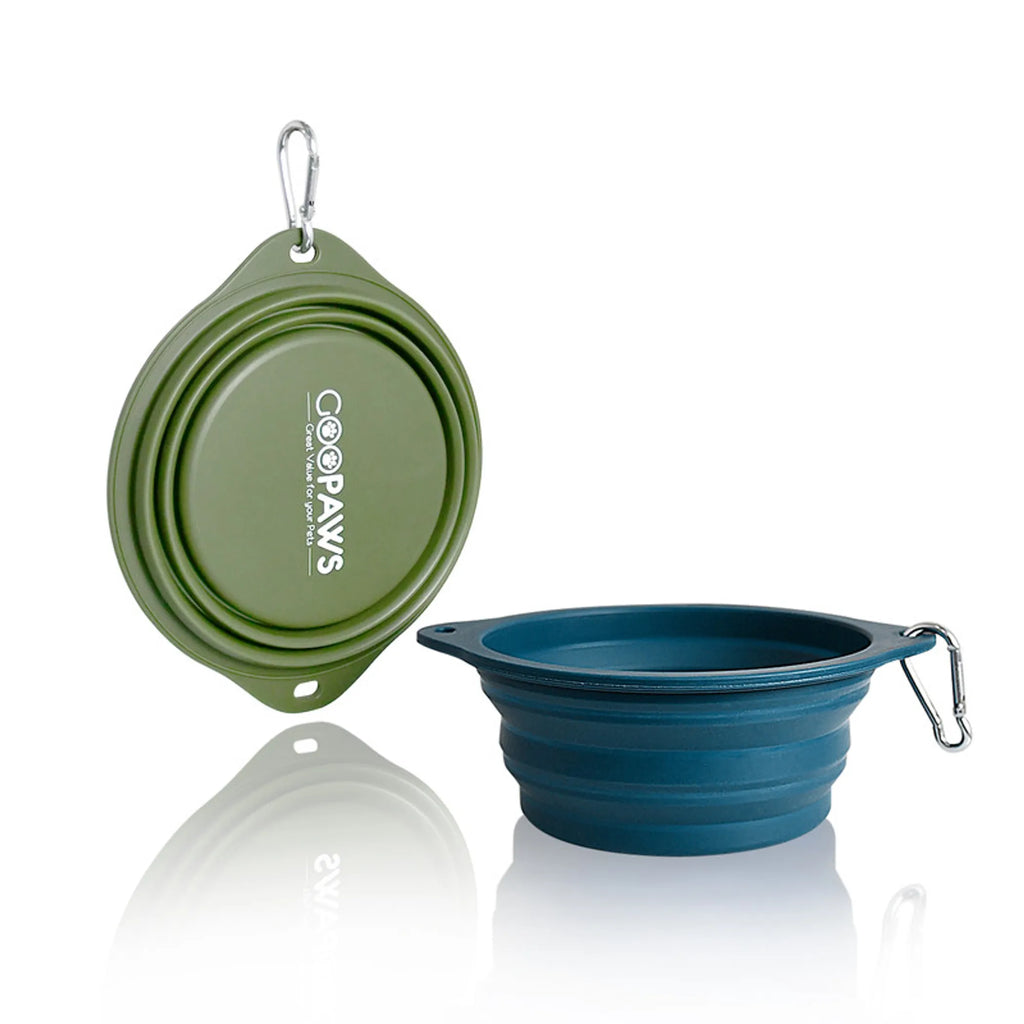 GOOPAWS Silicone Non-Skid Travel Cat & Dog Bowl Mulitple Colors - Bellhaven & Co.