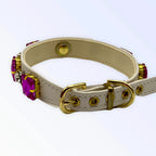 My Rhinestone Vegan Leather Glam Pet Collar in 12"-20" - Bellhaven & Co.