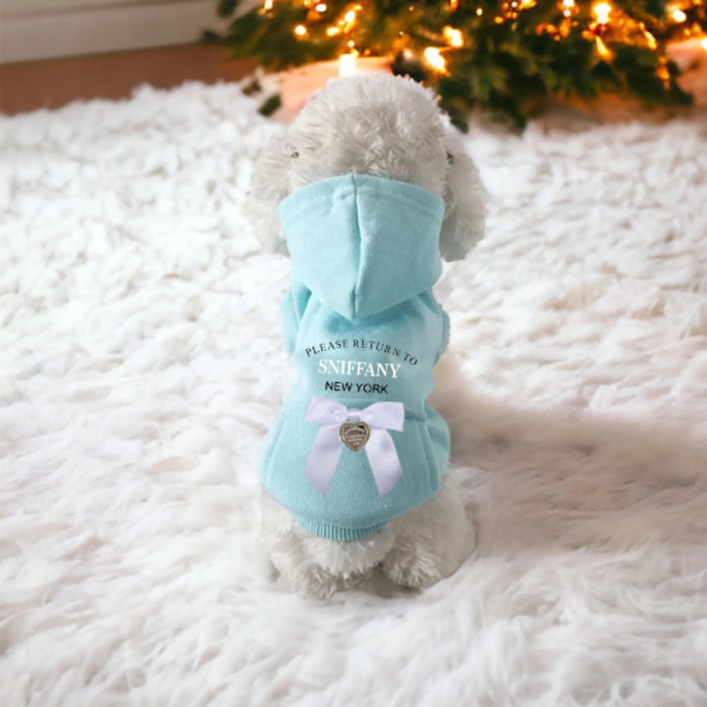 Sniffany Pocket Dog Hoodie with Silk Bow and Sniffany Dangle Charm - Bellhaven & Co.
