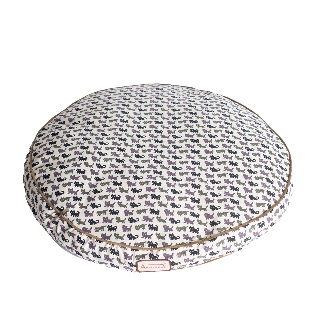 Canvas Muli-Print Dog Bed Polyfilled Pet Bed 23x23x6, Non Skid Bottom - Bellhaven & Co.