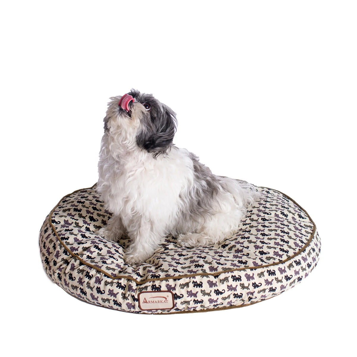 Canvas Muli-Print Dog Bed Polyfilled Pet Bed 23x23x6, Non Skid Bottom - Bellhaven & Co.
