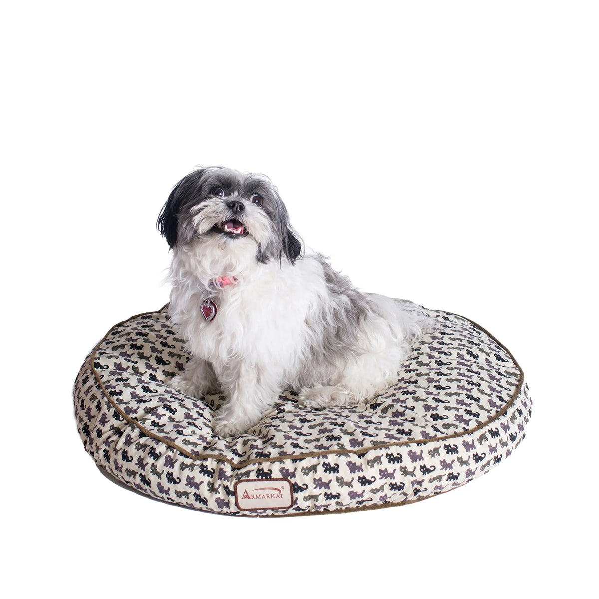 Canvas Muli-Print Dog Bed Polyfilled Pet Bed 23x23x6, Non Skid Bottom - Bellhaven & Co.