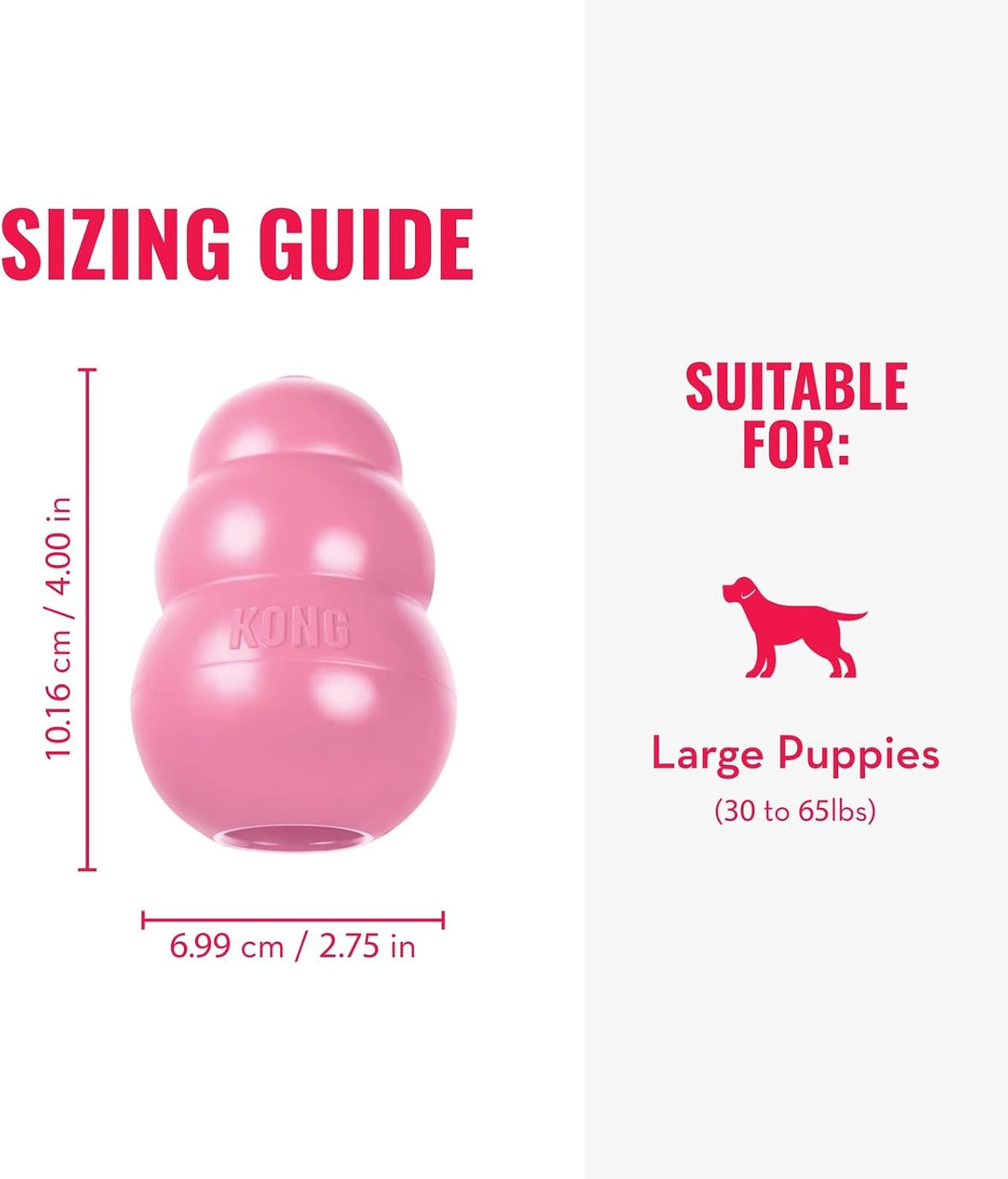 KONG Natural Rubber Stuffable Teething Chew Toy XS -Large Dogs Pink or Blue - Bellhaven & Co.