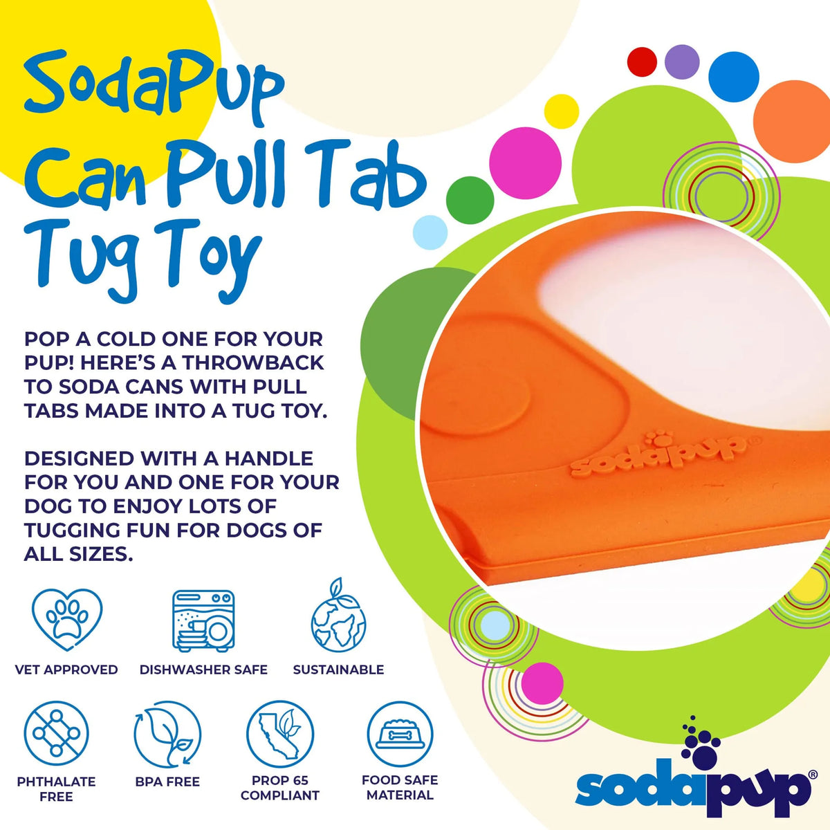 Pop Top Rubber Tug Toy for Interactive Play - Bellhaven & Co.