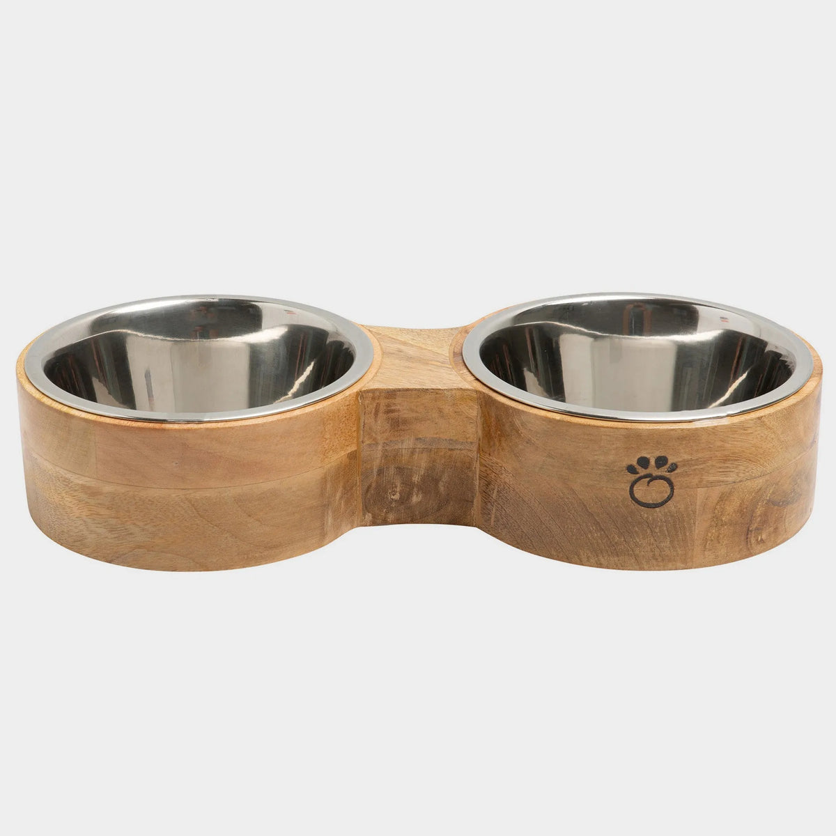 Elegant Pet Wood & Metal Feeder Double Diner for Dogs and Cats - Bellhaven & Co.