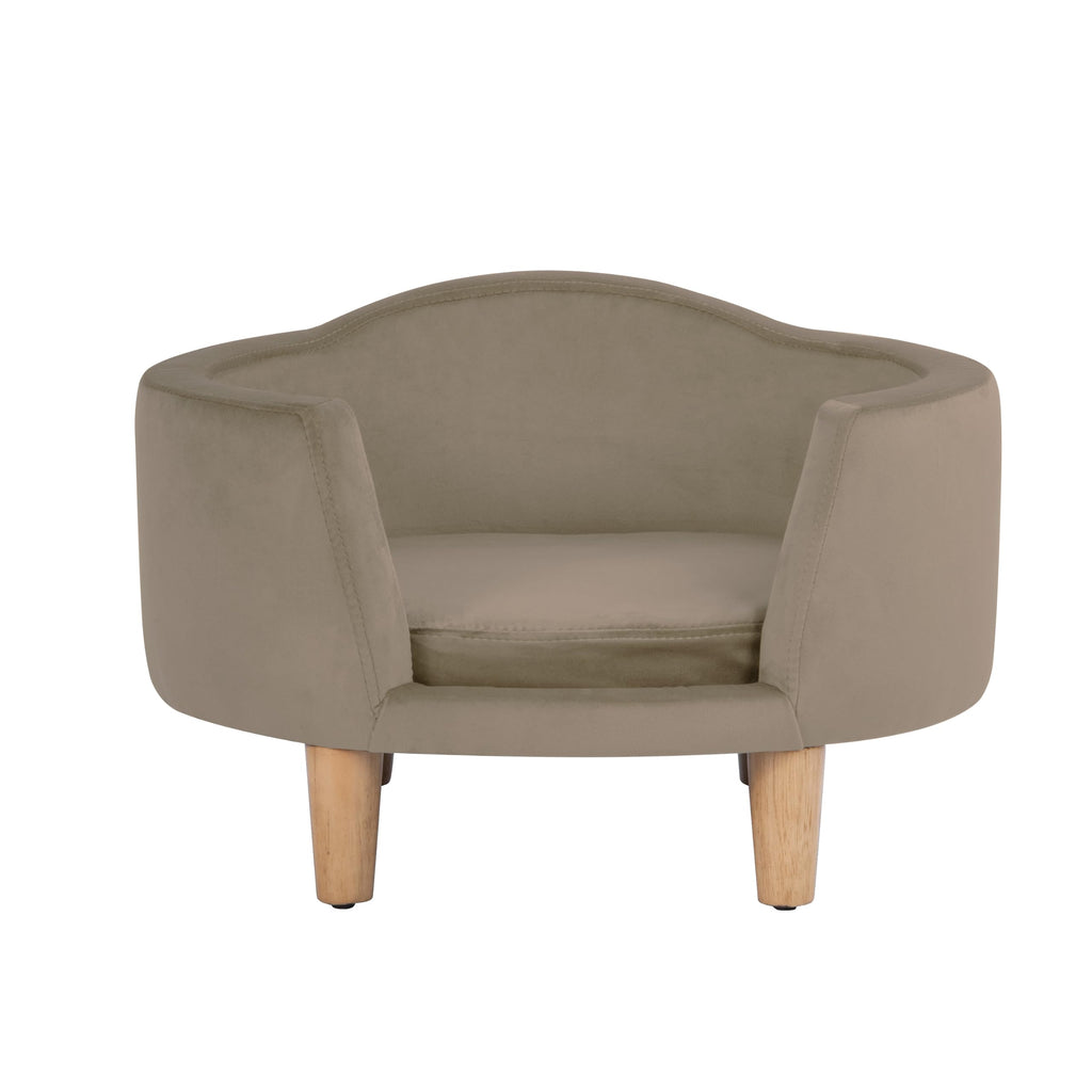 HomePop Upholstered Curved Pet Bed Luxury Cat & Dog Rasied Bed - Bellhaven & Co.