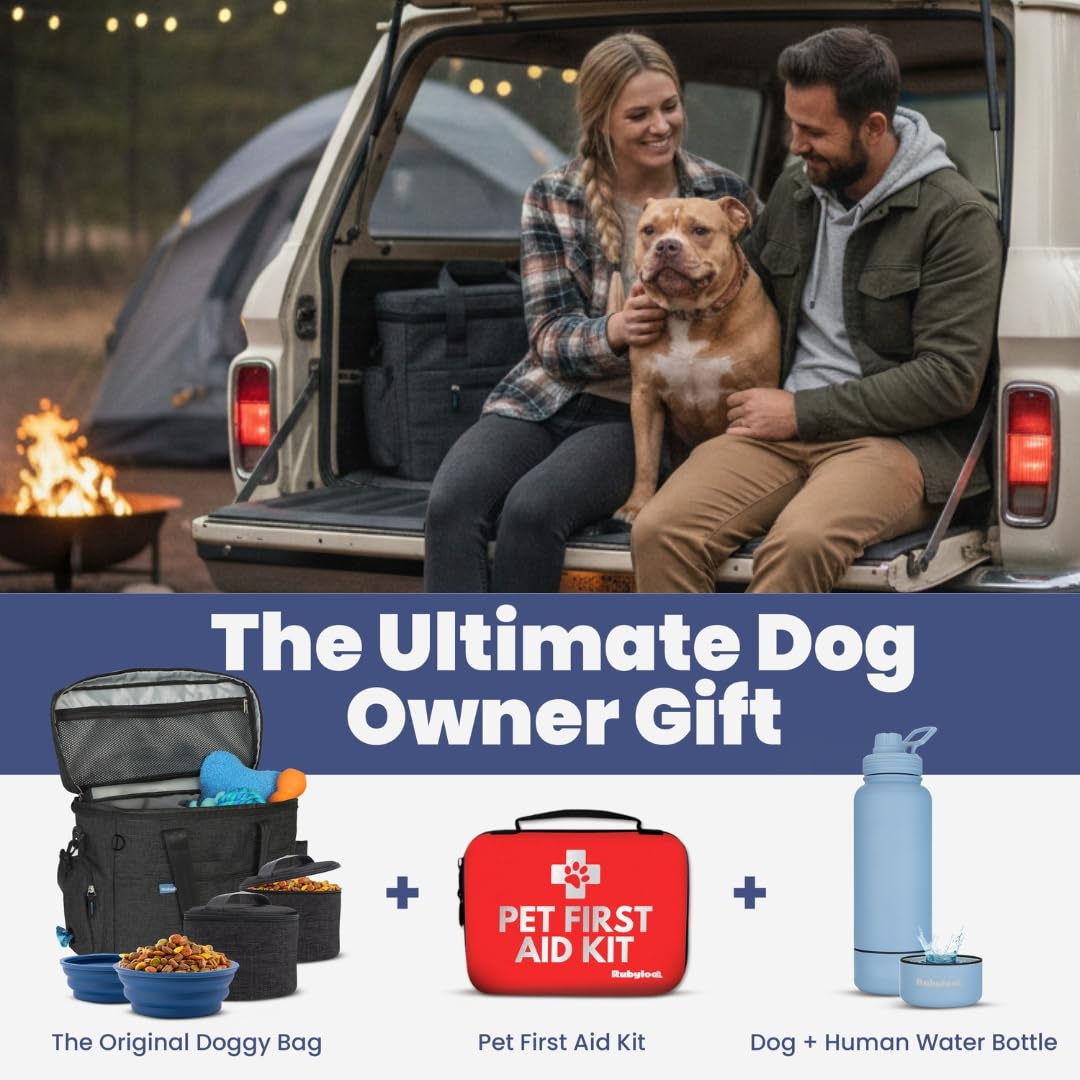 Rubyloo Original Doggy Bag™ Dog Travel Bag for Supplies with Bowls