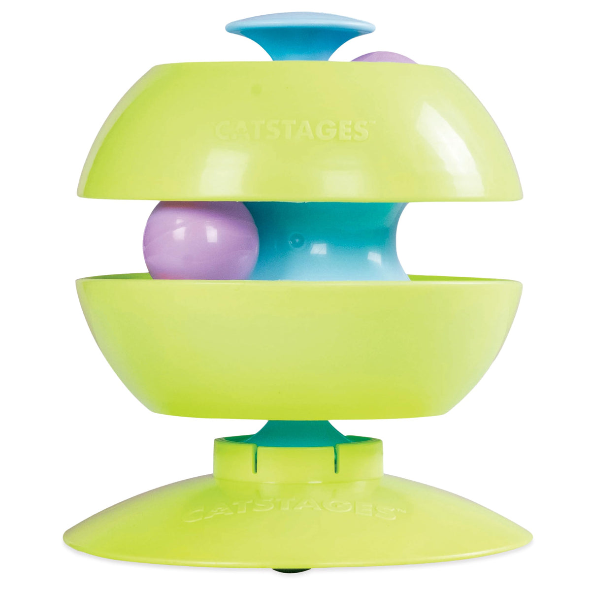 Catstages Tower of Tracks Cat Toy 3-Level Track Tower with 6 Balls Interactive - Bellhaven & Co.