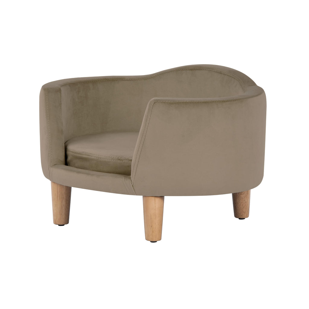 HomePop Upholstered Curved Pet Bed Luxury Cat & Dog Rasied Bed - Bellhaven & Co.