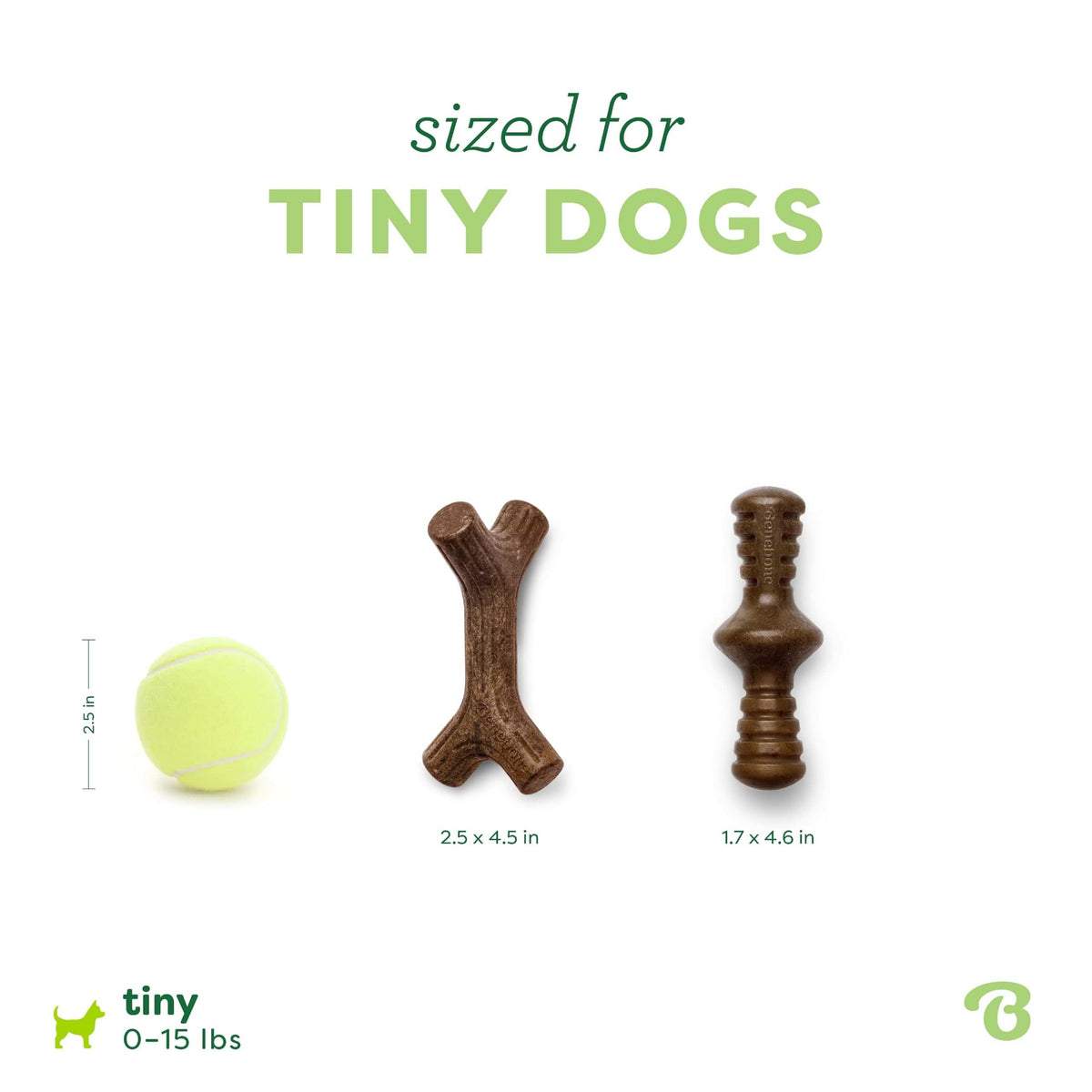 Benebone Medium 4-Pack Dog Toys for Aggressive Chewers - Bellhaven & Co.