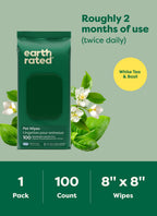 Earth Rated Dog Wipes for Paws & Butt Deodorizing Scented & Unscented, 100ct - Bellhaven & Co.