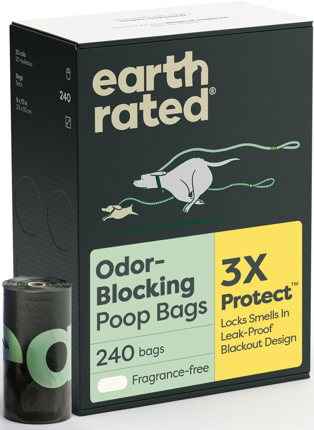Earth Rated Dog Poop Bags on Refill Rolls Scented and Unscented 120-600 bag sets - Bellhaven & Co.