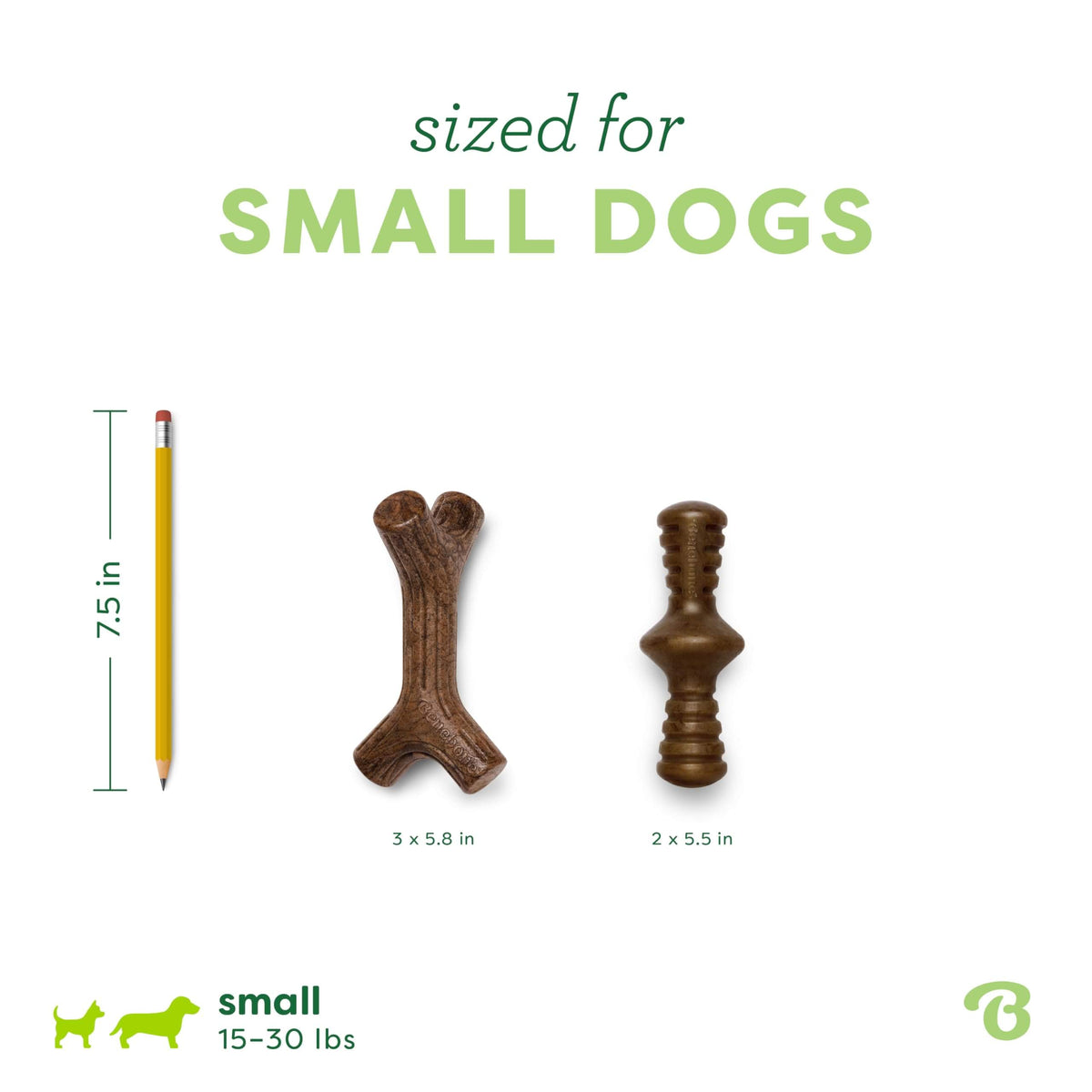 Benebone Medium 4-Pack Dog Toys for Aggressive Chewers - Bellhaven & Co.