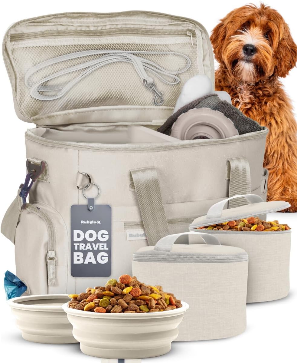 Rubyloo Original Doggy Bag™ Dog Travel Bag for Supplies with Bowls