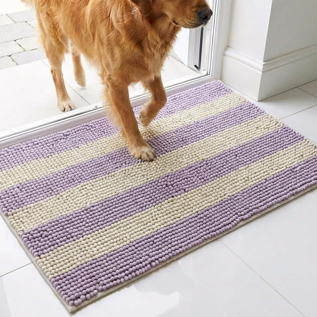 Muddy Mat® Super Absorbent Loop-Thread Chenille Dog Door Mat for Muddy Paws