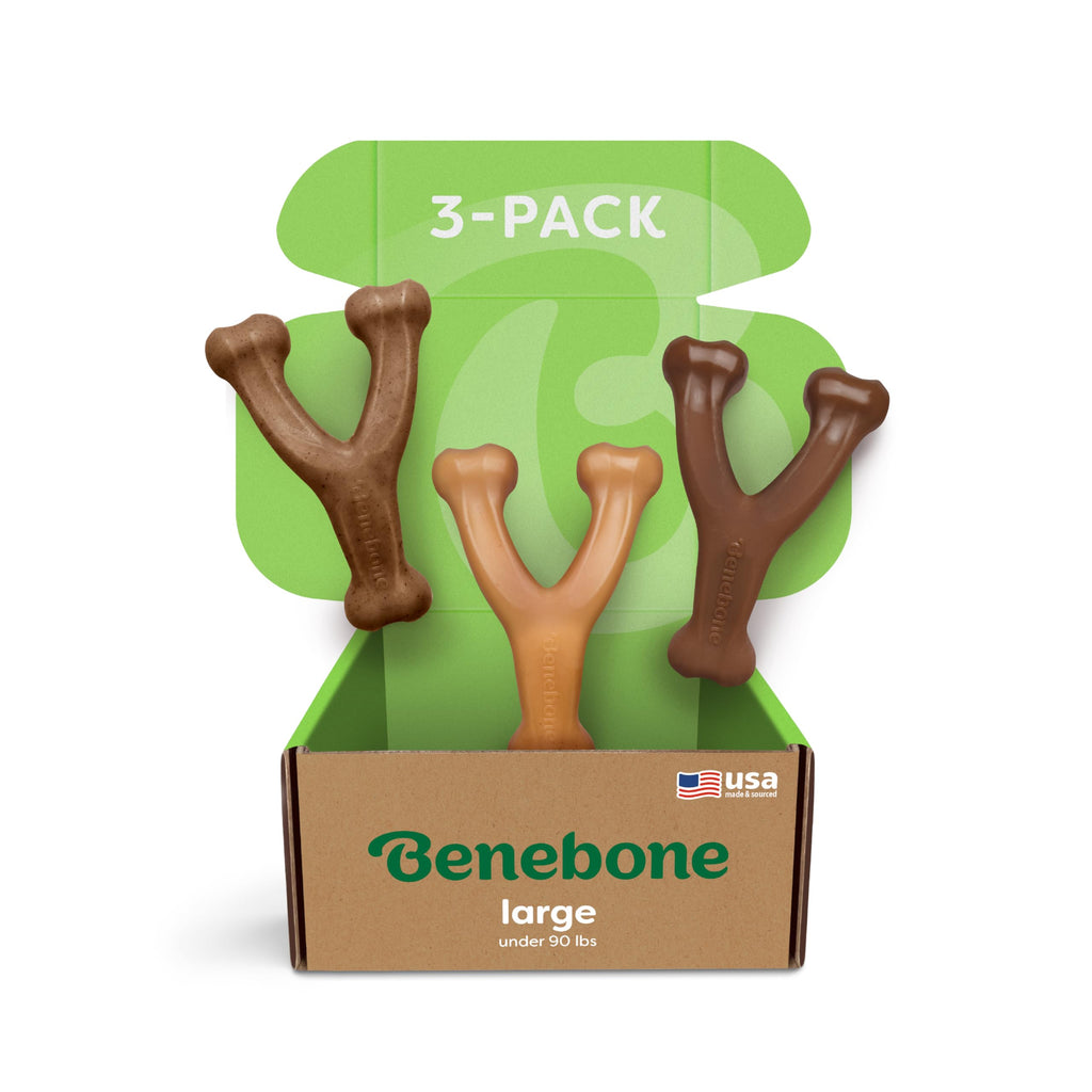 Benebone Wishbone Durable Dog Chew Toy for Aggressive Chewers Single or Double Packs - Bellhaven & Co.