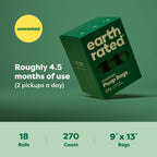 Earth Rated Dog Poop Bags on Refill Rolls Scented and Unscented 120-600 bag sets - Bellhaven & Co.