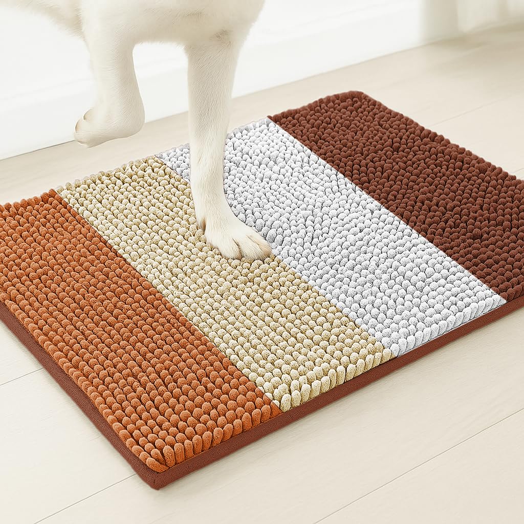 Muddy Mat® Super Absorbent Loop-Thread Chenille Dog Door Mat for Muddy Paws