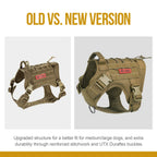 OneTigris Tactical Dog Harness Vest No-Pull Service Dog Vest  Multiple Colors XXS-XL