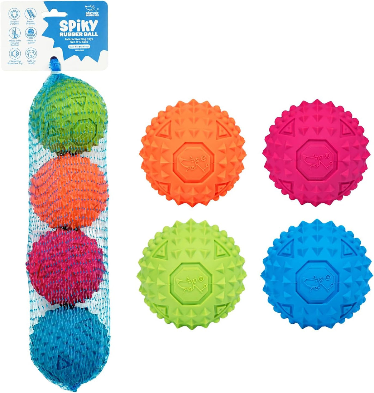 Best Pet Supplies Interactive Squeaky Dog Toy and Crinkle Dog Toys - Multiple Choices - Bellhaven & Co.