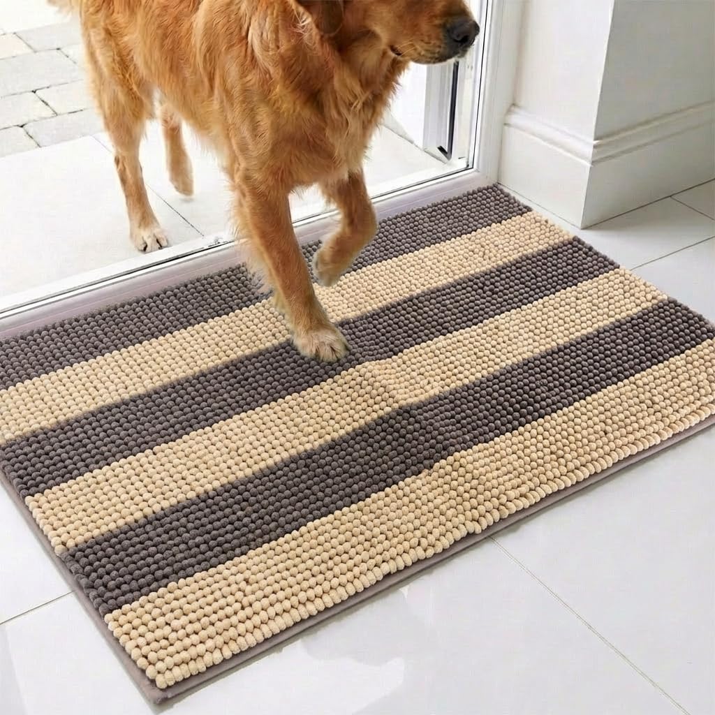 Muddy Mat® Super Absorbent Loop-Thread Chenille Dog Door Mat for Muddy Paws