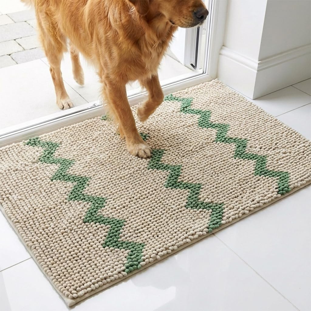 Muddy Mat® Super Absorbent Loop-Thread Chenille Dog Door Mat for Muddy Paws