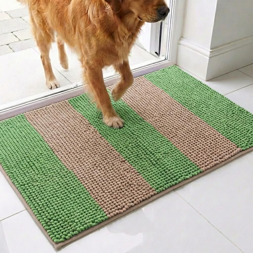 Muddy Mat® Super Absorbent Loop-Thread Chenille Dog Door Mat for Muddy Paws