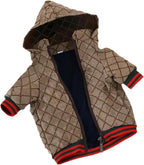 Luxury Winter Hooded Dog Jacket In Two Pattern Options Small-XXL