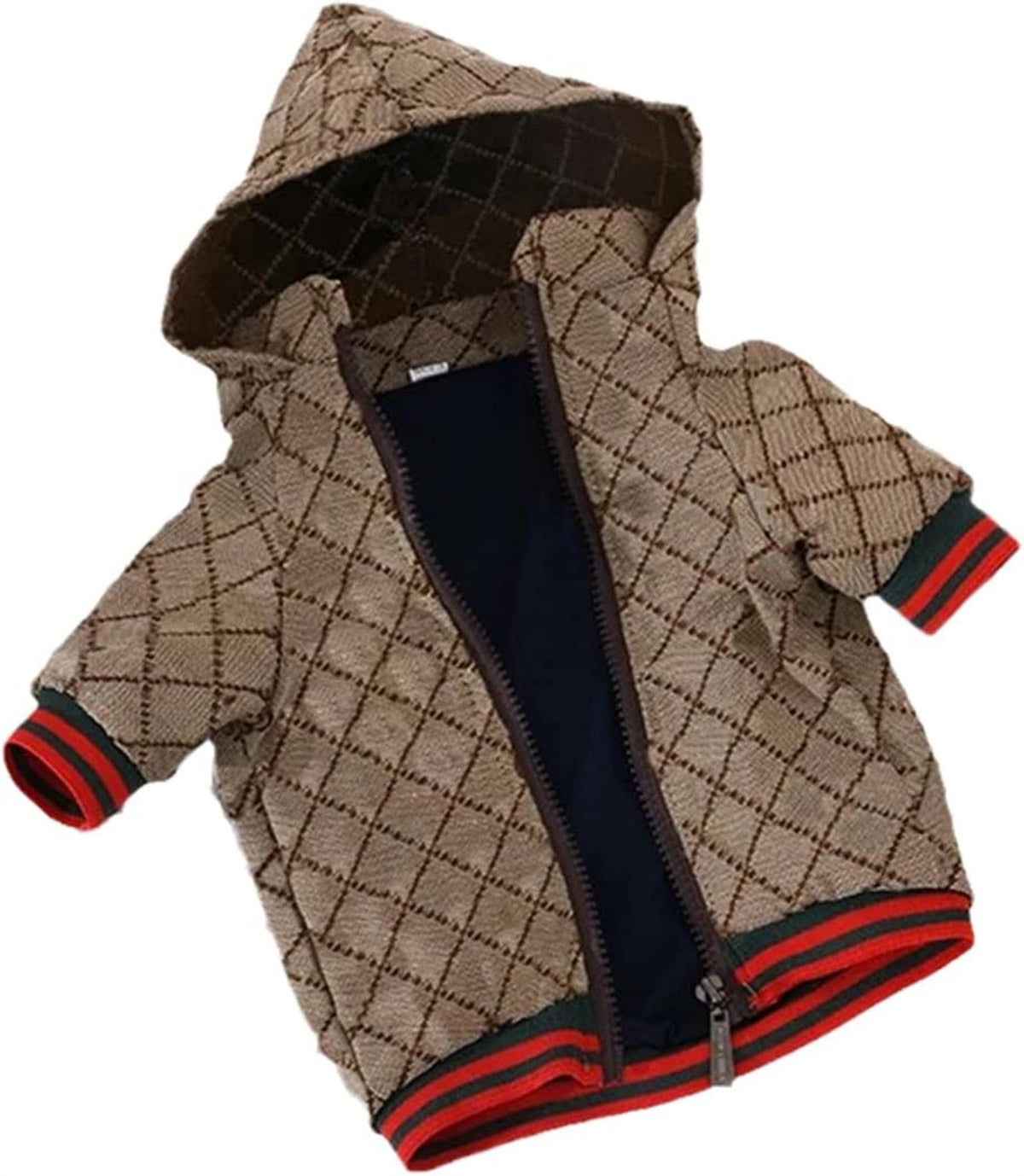 Luxury Winter Hooded Dog Jacket In Two Pattern Options Small-XXL