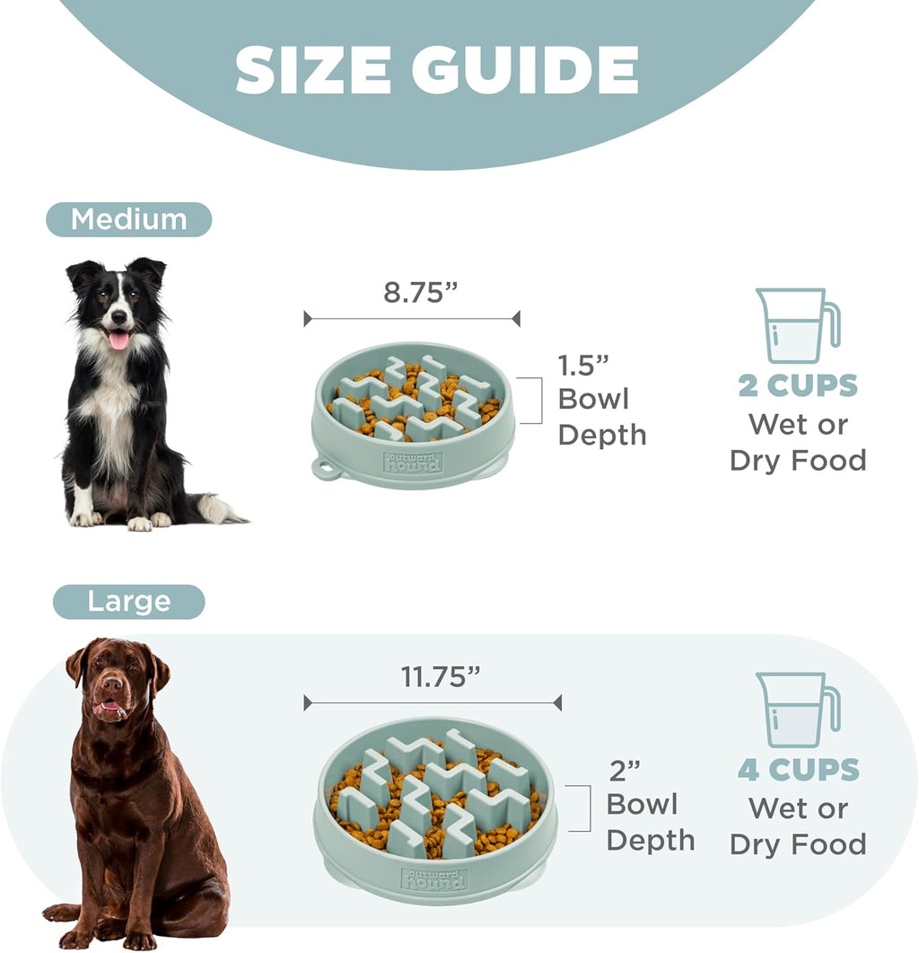 Outward Hound Fun Feeder Slow Feeding Bowl Non Slip for Dogs and Cats - Bellhaven & Co.
