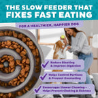 Outward Hound Fun Feeder Slow Feeding Bowl Non Slip for Dogs and Cats - Bellhaven & Co.