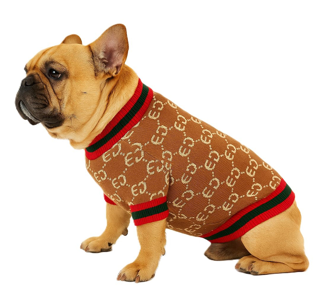 Luxury Dog Sweater Soft Knit Designer Inpsired Multiple Designs XS-7XL