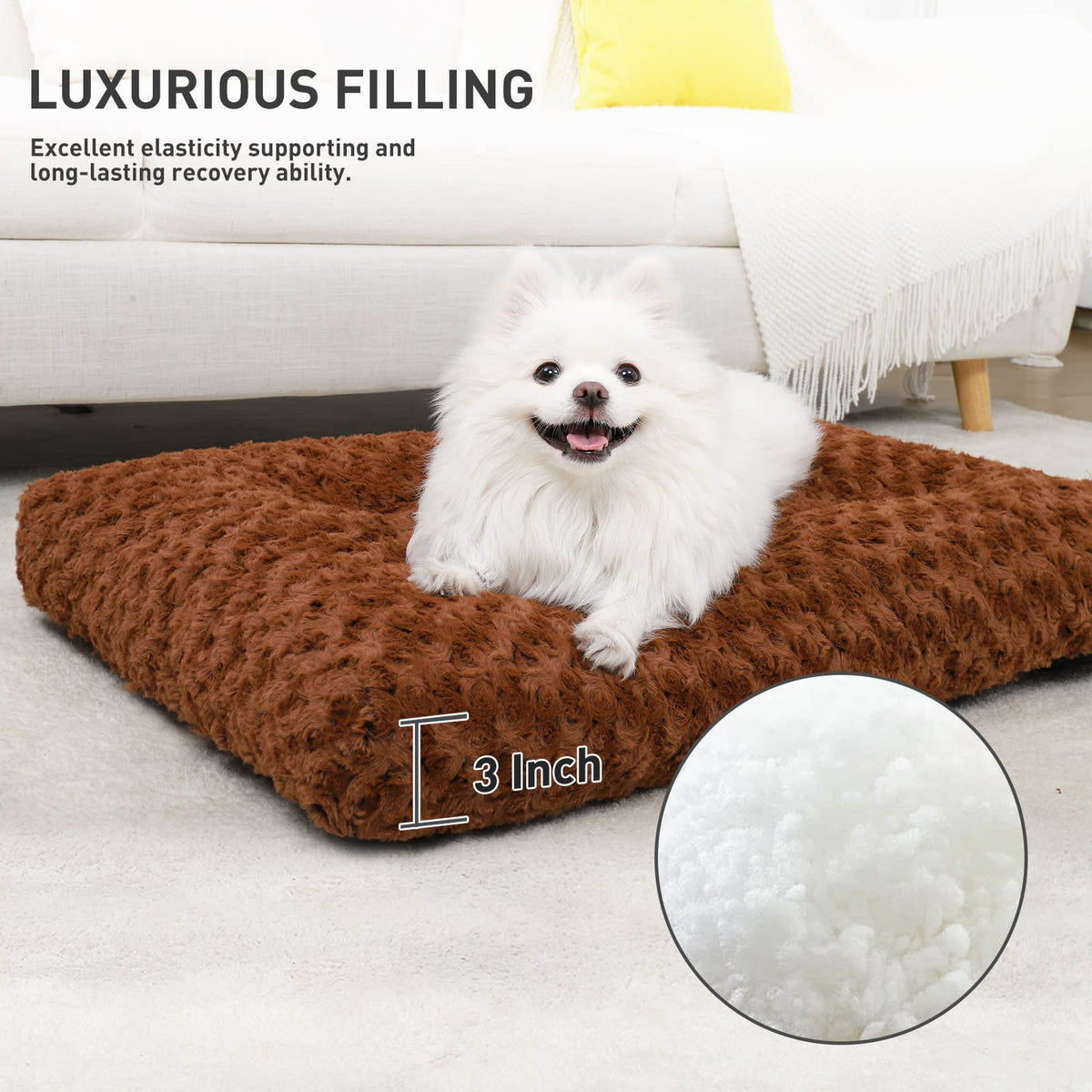 Washable Dog Bed Small to Large Size Dog Crate Bed Plush Pet Bed - Bellhaven & Co.