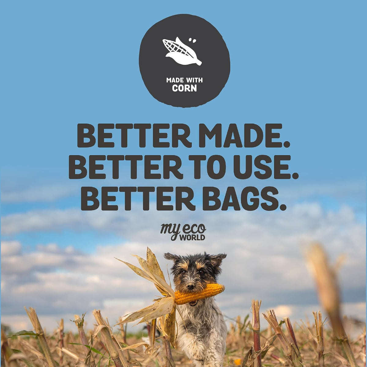 MyEcoWorld® Compostable Pet Poop Bags Made with Corn and Other Certified Compostable