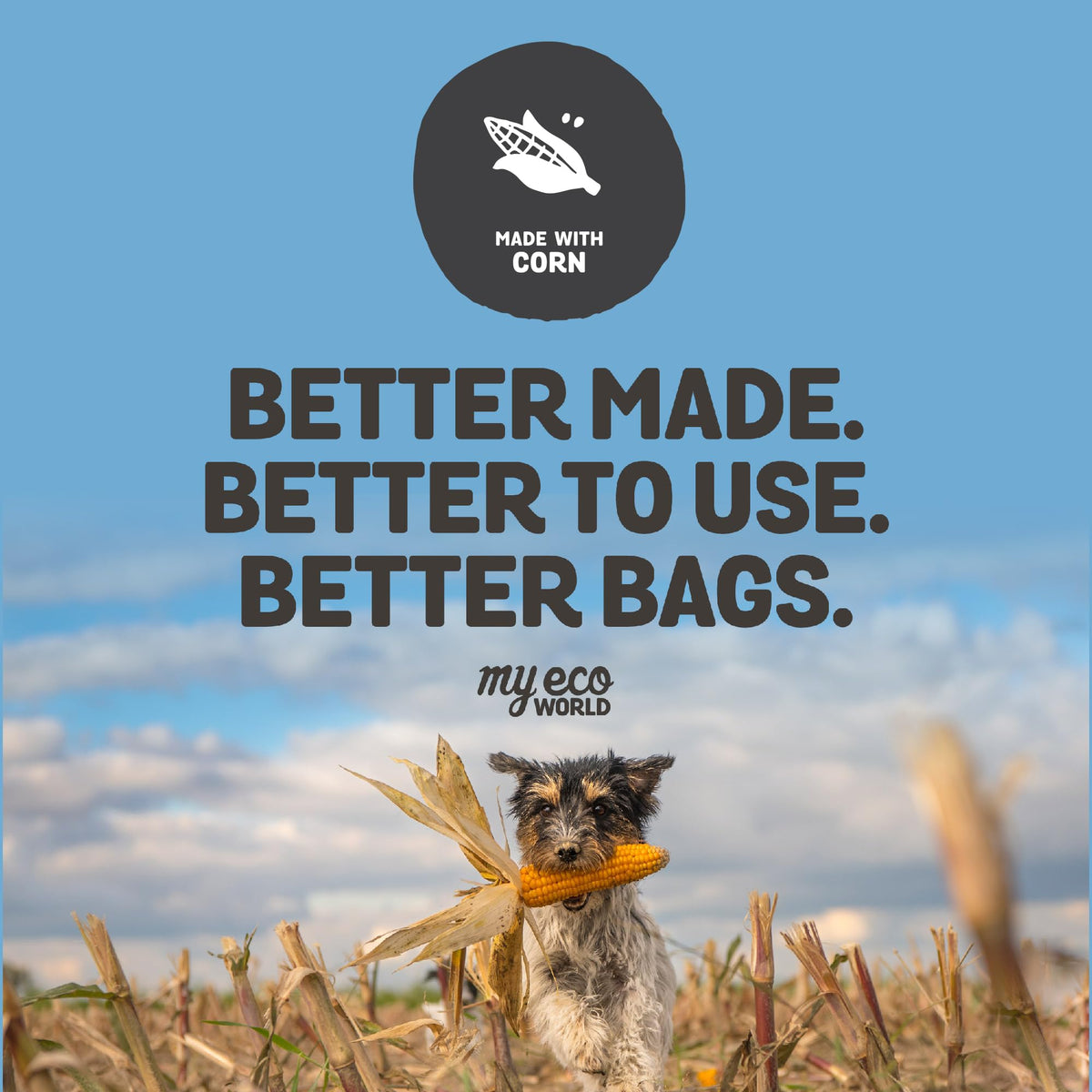 MyEcoWorld® Compostable Pet Poop Bags Made with Corn and Other Certified Compostable