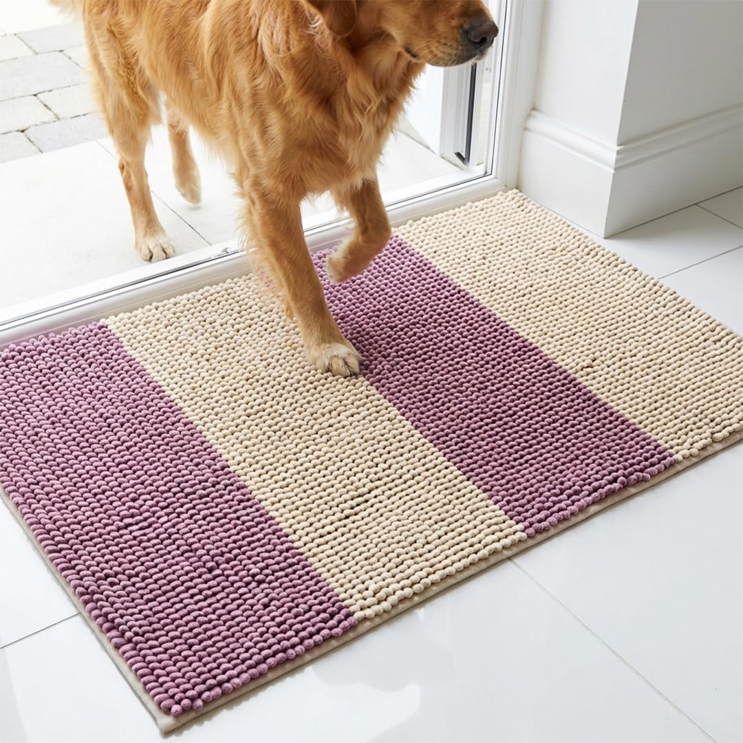 Muddy Mat® Super Absorbent Loop-Thread Chenille Dog Door Mat for Muddy Paws