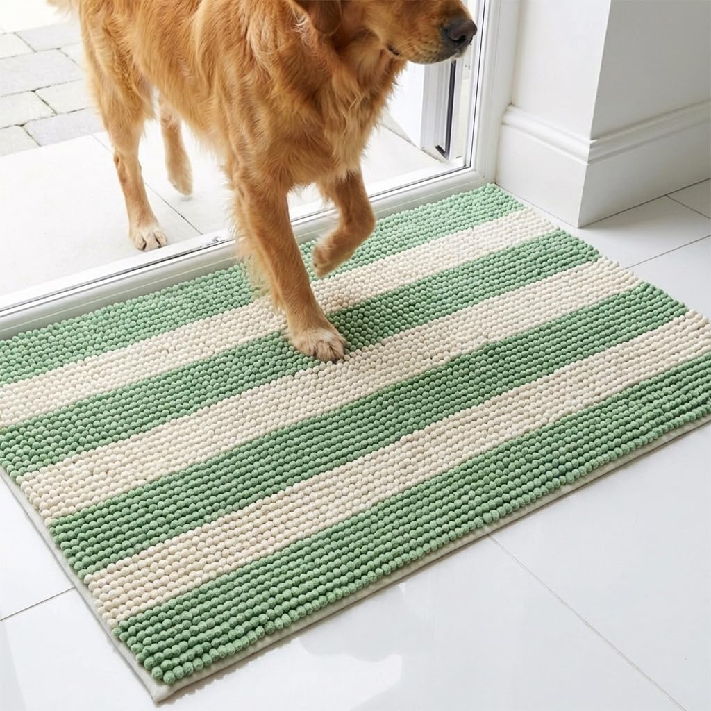 Muddy Mat® Super Absorbent Loop-Thread Chenille Dog Door Mat for Muddy Paws
