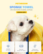 PETHROOM Ultra Absorbent Pet Towel Quick-Drying Soft Microfiber Dog & Cat Bath Towel