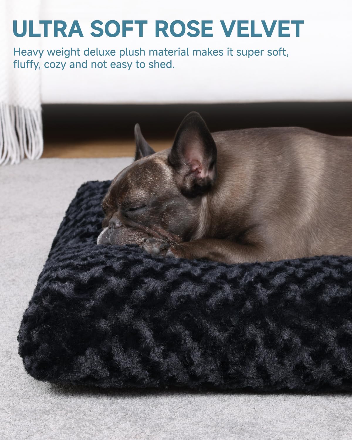 Washable Dog Bed Small to Large Size Dog Crate Bed Plush Pet Bed - Bellhaven & Co.