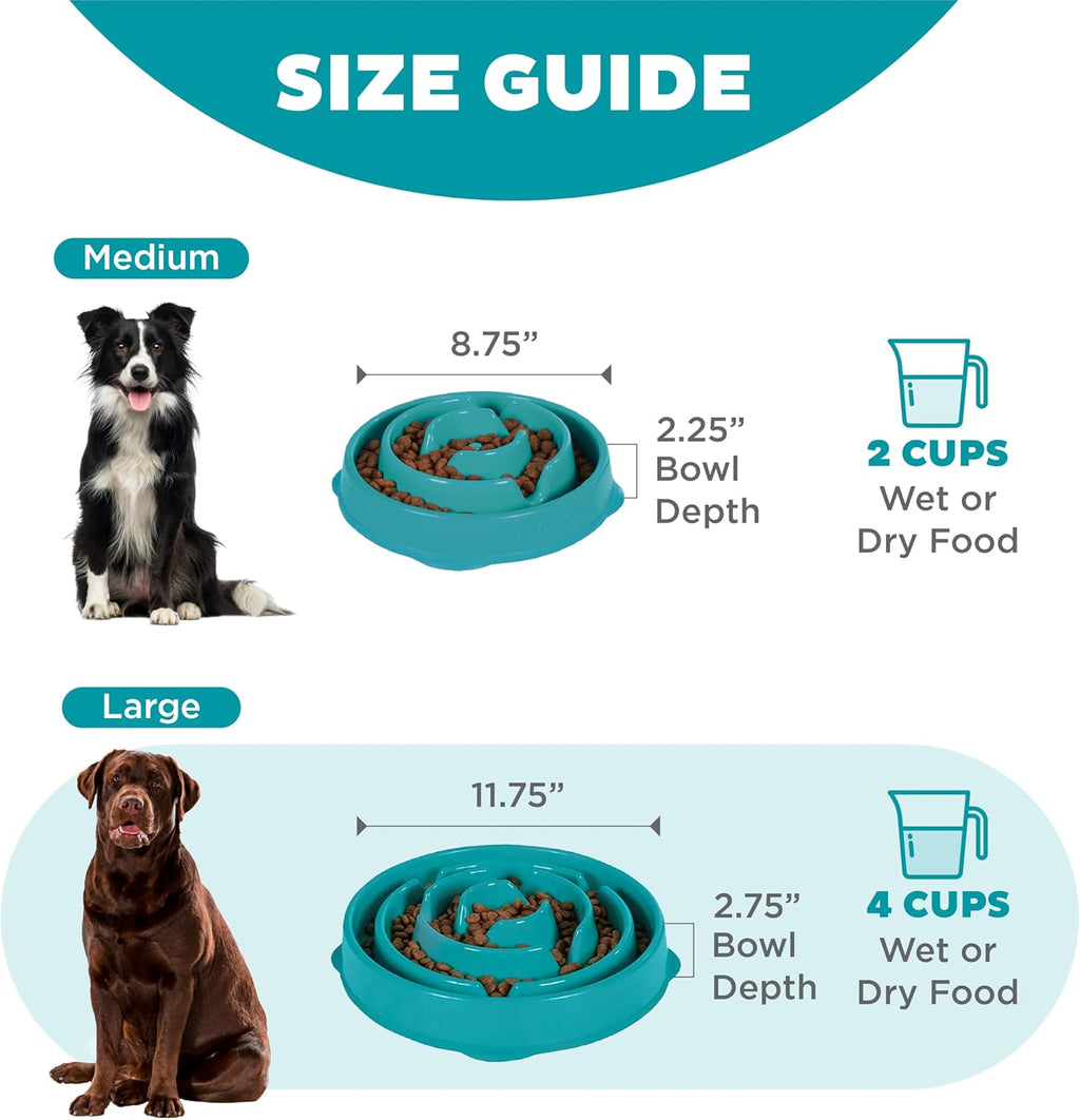 Outward Hound Fun Feeder Slow Feeding Bowl Non Slip for Dogs and Cats - Bellhaven & Co.