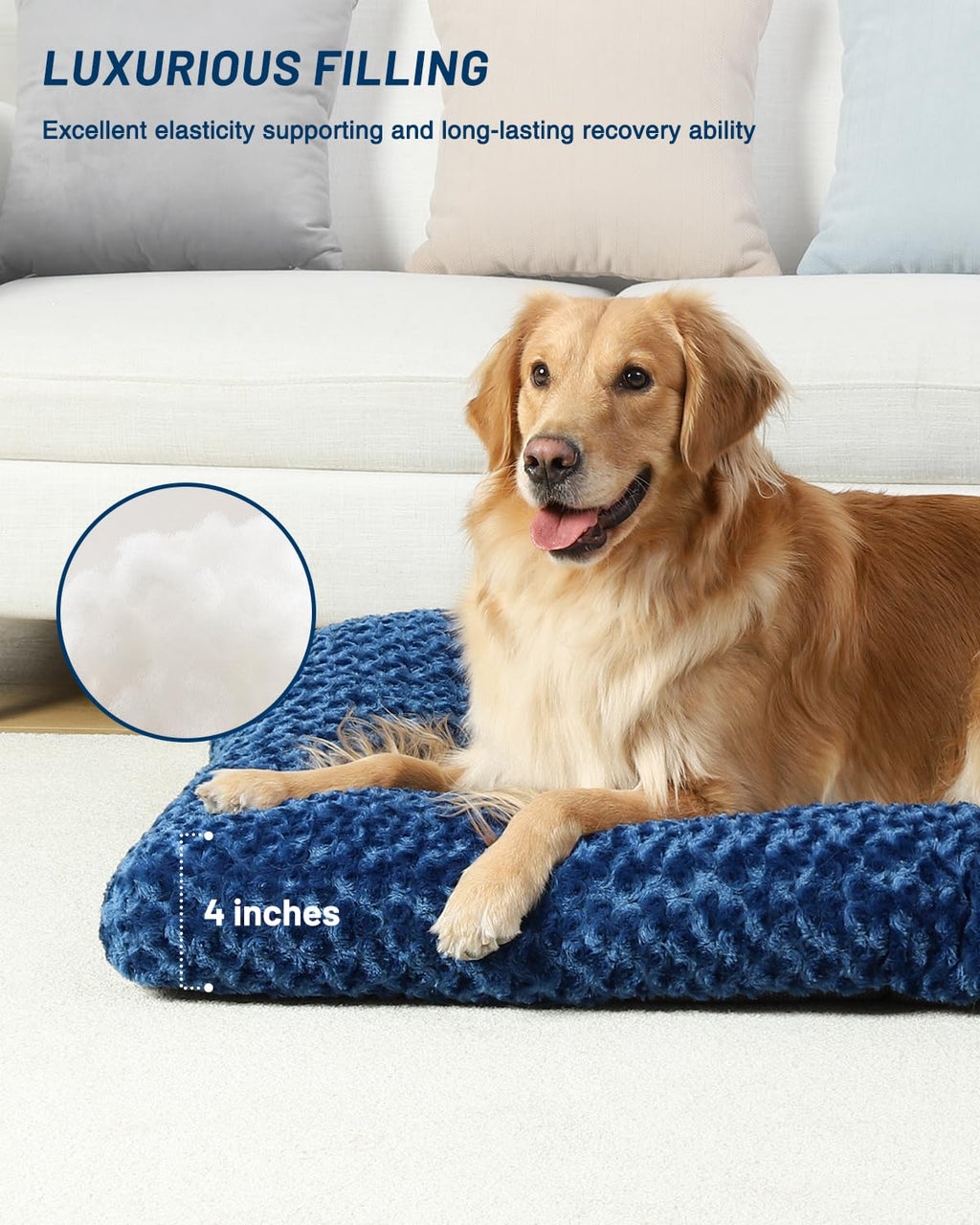 Washable Dog Bed Small to Large Size Dog Crate Bed Plush Pet Bed - Bellhaven & Co.