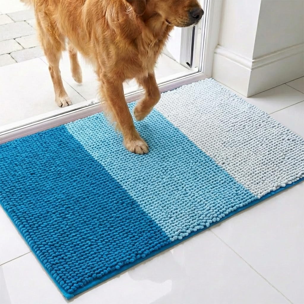 Muddy Mat® Super Absorbent Loop-Thread Chenille Dog Door Mat for Muddy Paws