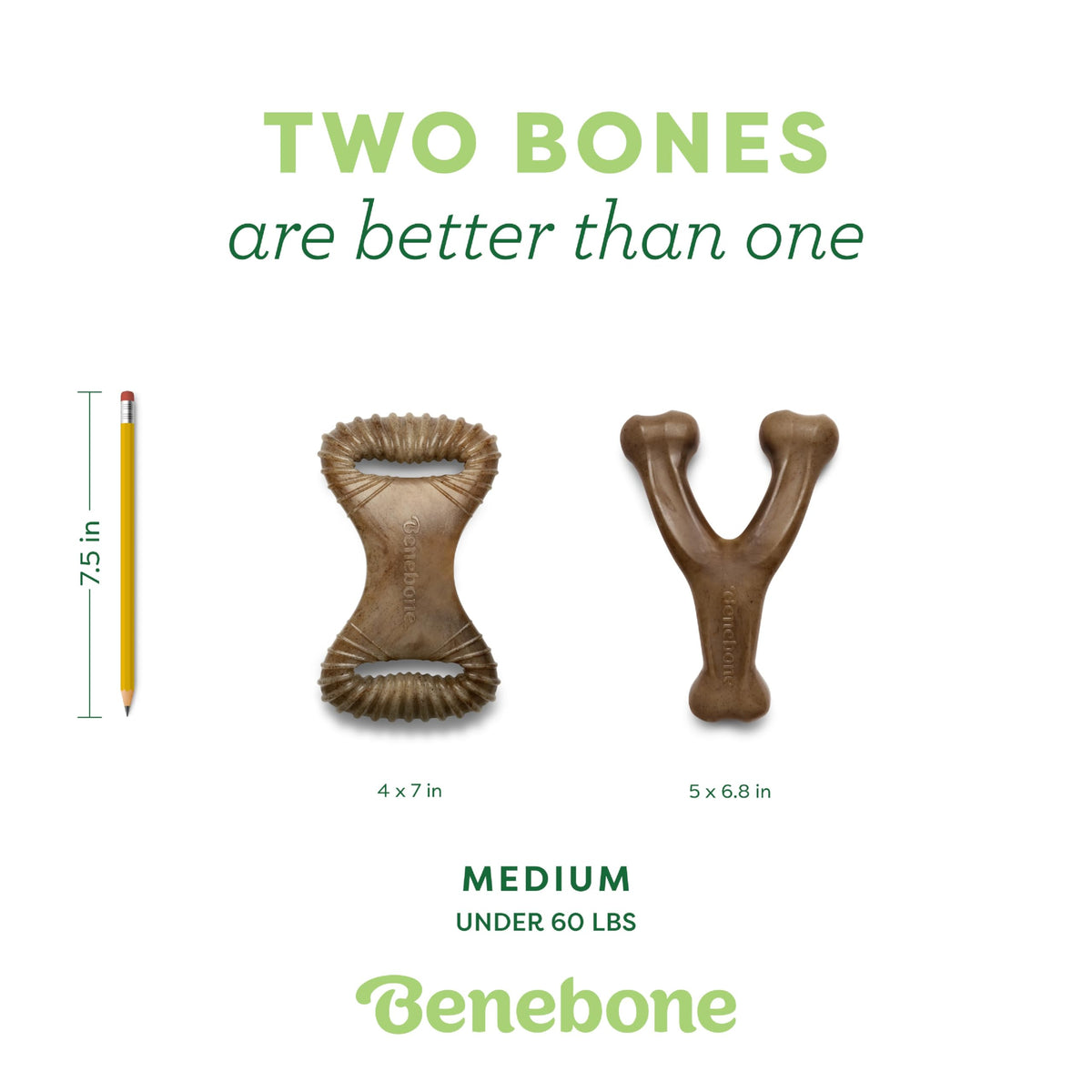 Benebone Medium 4-Pack Dog Toys for Aggressive Chewers - Bellhaven & Co.