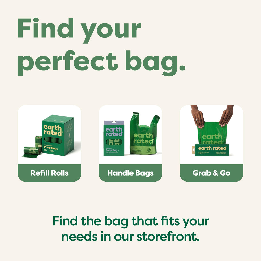Earth Rated Dog Poop Bags on Refill Rolls Scented and Unscented 120-600 bag sets - Bellhaven & Co.