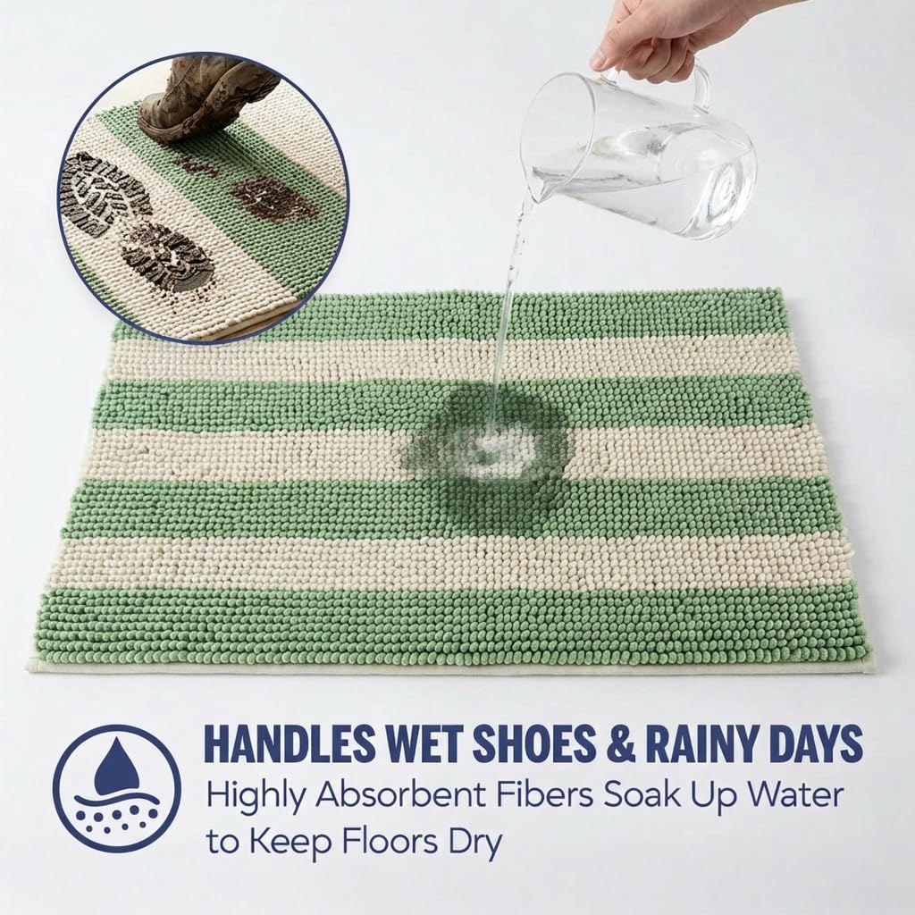 Muddy Mat® Super Absorbent Loop-Thread Chenille Dog Door Mat for Muddy Paws