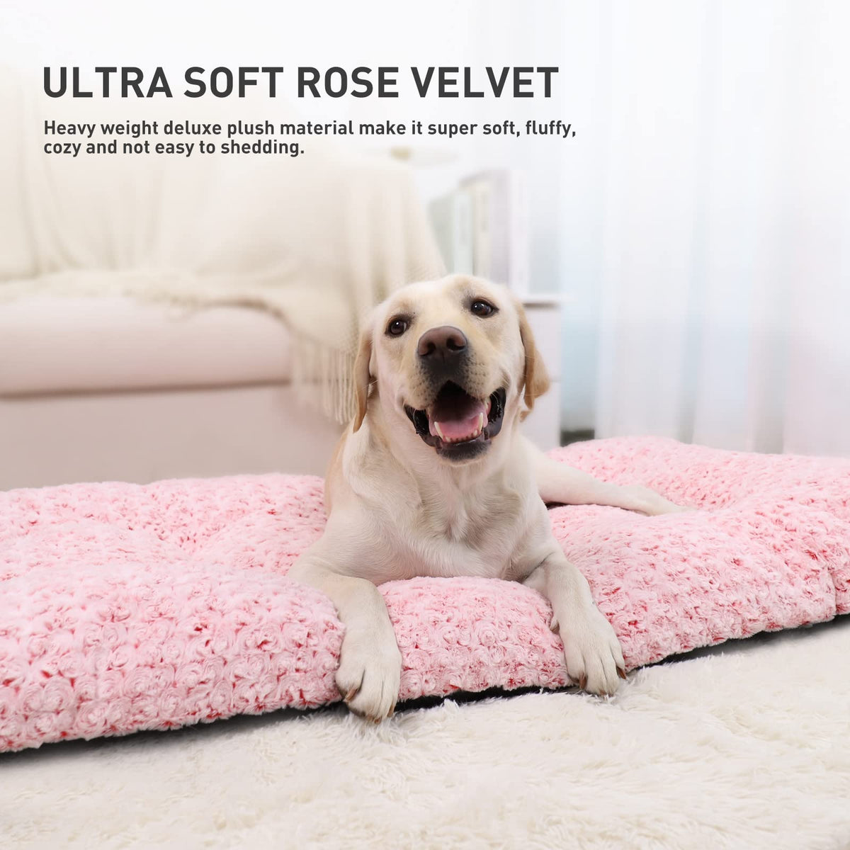 Washable Dog Bed Small to Large Size Dog Crate Bed Plush Pet Bed - Bellhaven & Co.
