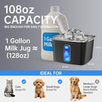Veken Innovation Award Winner Automatic Stainless Steel Pet Water Fountain 108oz - Bellhaven & Co.